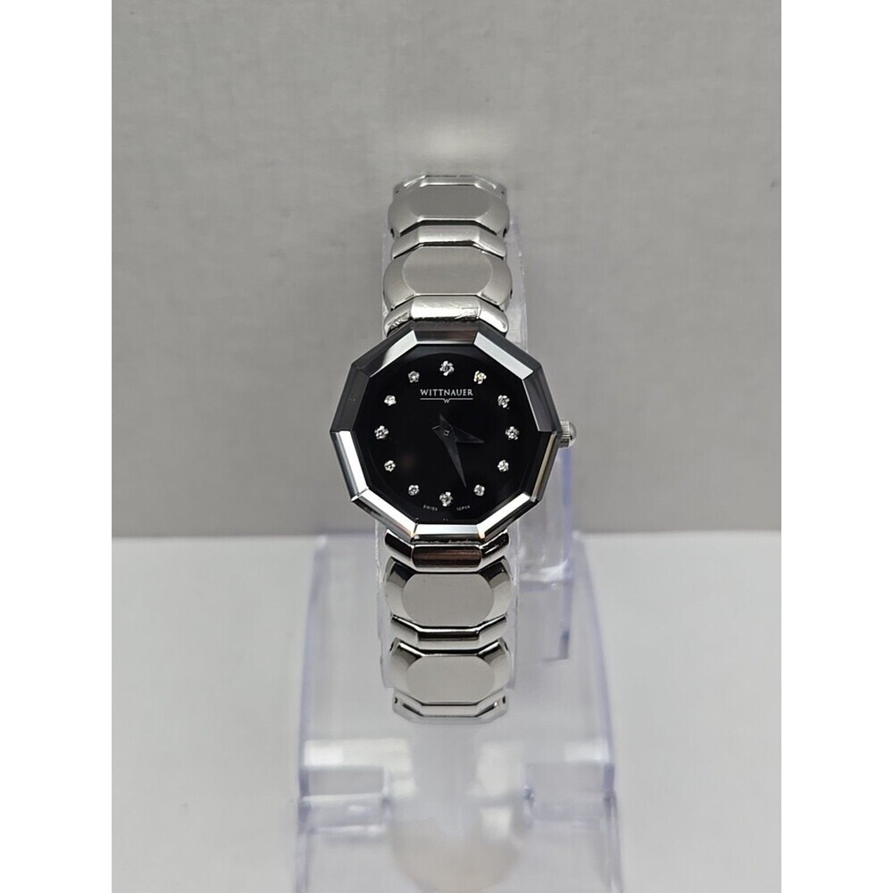 Wittnauer Winter Garden 10P04 Diamond Watch Silver New Battery Quartz Faceted